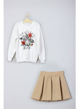 Ada Bebek Çocuk Ada Baby Kids New Season Trend Printed Skirt Sweat Suit  - Image 3