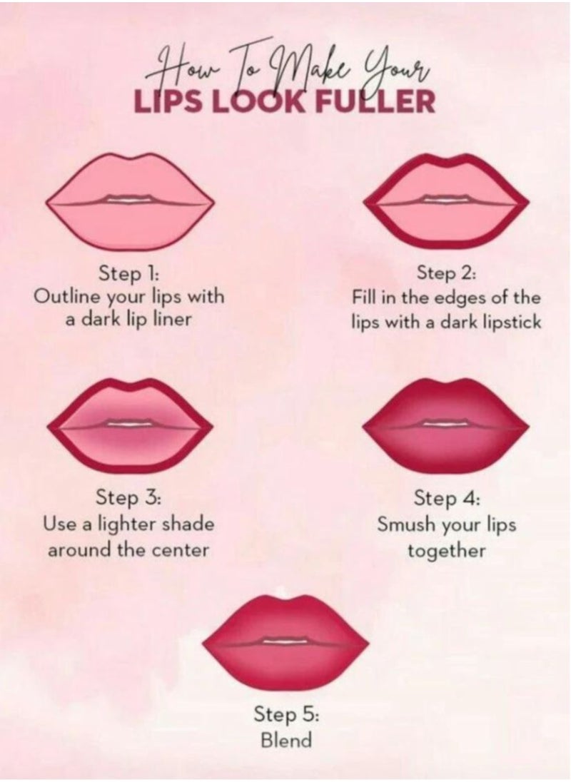 GLOR Glor Endless Charm Lipstick– Intense Long-Lasting Color, Luxurious Moisture, Ultra-Creamy Formula for Beautiful Lips-Affogato + Raspberry Range  and Glor Endless Charm Ultimate Precision Lip Liner  –Vegan, Allergen-Free, Long-Lasting Lip Definition- Cremisi + Here you Go  - Image 4