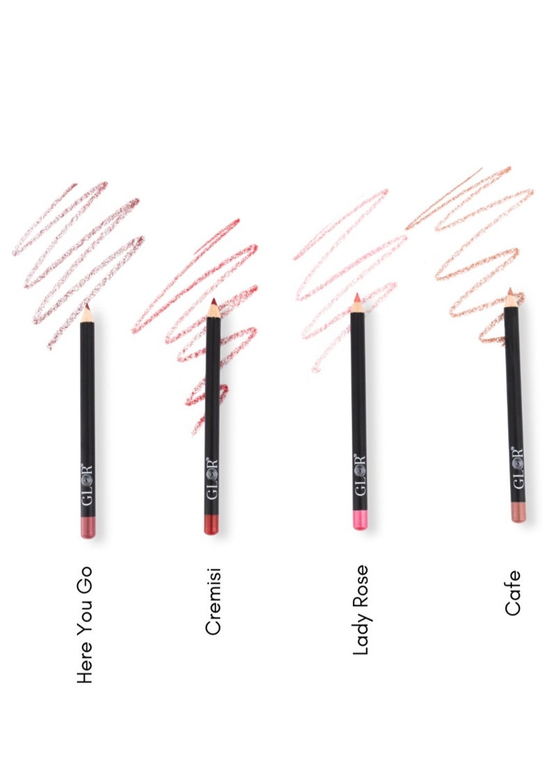 GLOR Glor Endless Charm Lipstick– Intense Long-Lasting Color, Luxurious Moisture, Ultra-Creamy Formula for Beautiful Lips-Affogato + Raspberry Range  and Glor Endless Charm Ultimate Precision Lip Liner  –Vegan, Allergen-Free, Long-Lasting Lip Definition- Cremisi + Here you Go  - Image 3