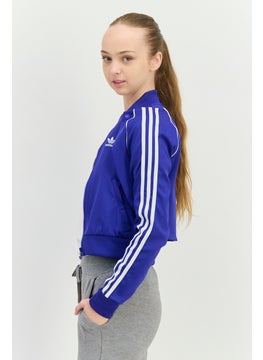 adidas Originals Women Sportswear Fit Long Sleeve Outdoor Sweatshirt, Blue  - Image 2