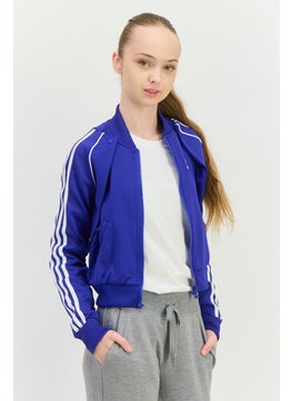 adidas Originals Women Sportswear Fit Long Sleeve Outdoor Sweatshirt, Blue  - Image 1