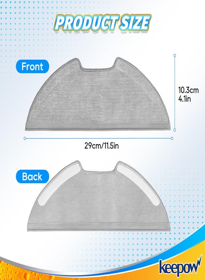 KEEPOW 8PCS Vacuum Replacement Parts Compatible with Eureka E10s E20 Plus Robotic Robot Vacuum Cleaner Microfiber Cleaning Cloth, E10s Mop Pad Washable Reusable Replacement Part - Image 3