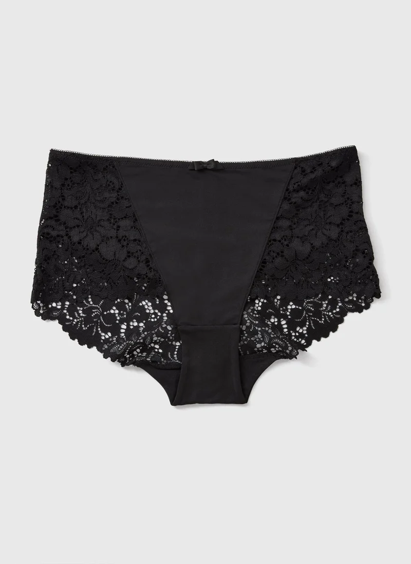 Matalan Black Lace Midi Knickers