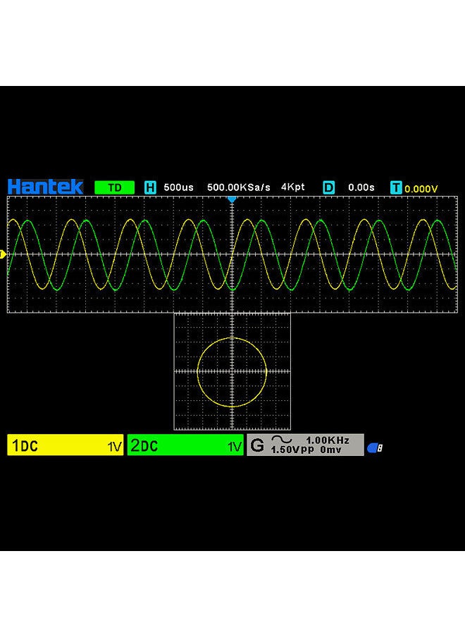 Hantek - Hantek DSO2D15 Digital Oscilloscope Meter Desktop Oscillograph Oscillometer 800 * 480 Pixel 7 Inch TFT LCD Screen 2CH+1CH Channels 150MHz Band Width 1GSa/s Sampling Rate Oscilloscope Multipurpose Tool - Image 1