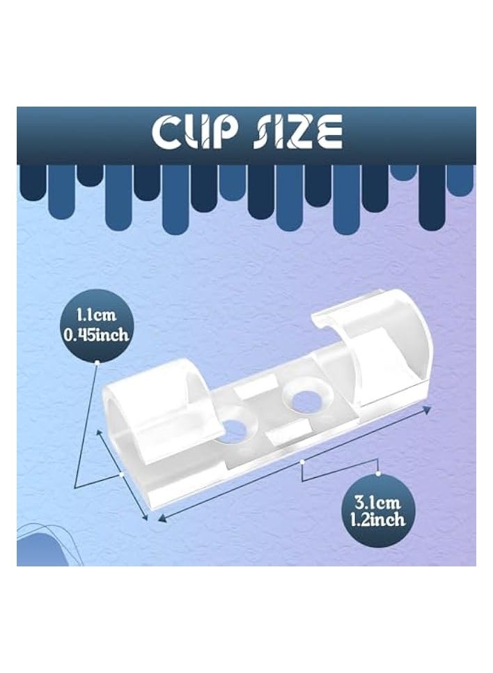 PROMASS Effortless Cable Organizer 75Pcs Self-Adhesive Clips for Home & Office - Transparent Cable Management Holders, Durable & Easy-to-Use wire Organizer Clips. Declutter with Style - Image 2