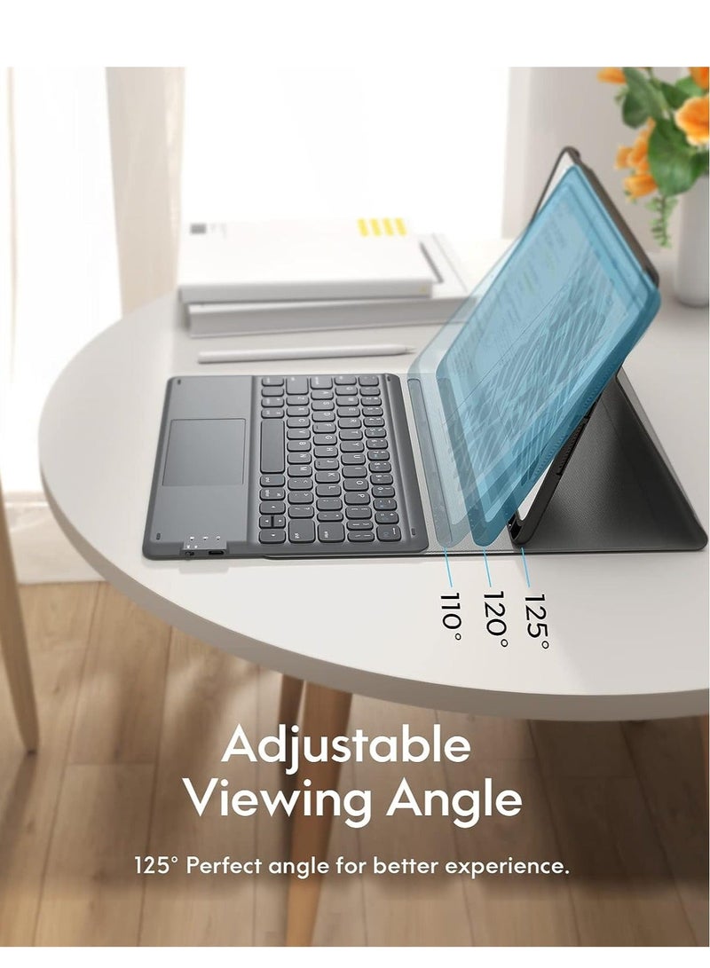 راكسوم لوحة مفاتيح ELTERAZONE iPad الجيل التاسع، لوحة مفاتيح لجهاز iPad الجيل الثامن/الجيل السابع 10.2 بوصة، لوحة تتبع ذكية، لاسلكية مع حامل قلم، حافظة لوحة مفاتيح بحامل قلاب لجهاز iPad الجيل التاسع/الثامن/السابع 10.2 بوصة، أسود - Image 5