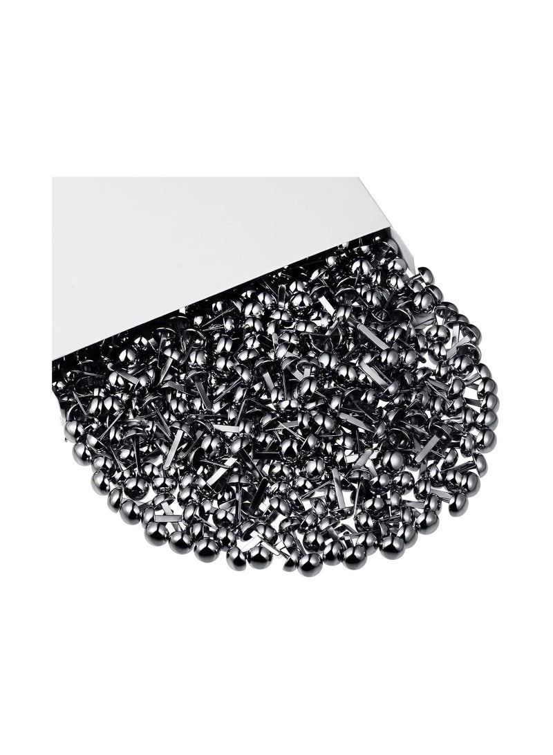SYOSI Paper Fasteners Brads 500 Pieces Round Fasteners for Art Crafting School Project, Decorative, Paper Craft, Scrapbooking, DIY Supplies, Mini Brads Fasteners, 8 x 15 mm - Black - Image 2