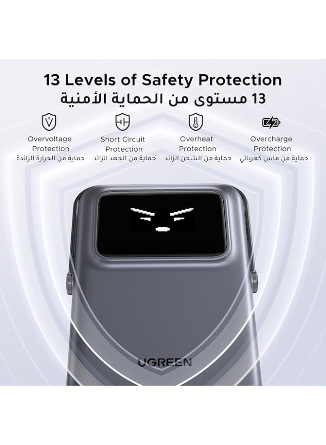 UGREEN ECO UGREEN Uno Magsafe Power Bank 10000mAh Qi2 Certified 15W iPhone16 Pro Max Fast Charging Magnetic Portable Charger with Foldable Stand and TFT Display Battery Pack Wireless for iPhone 16-12 Series - Image 3