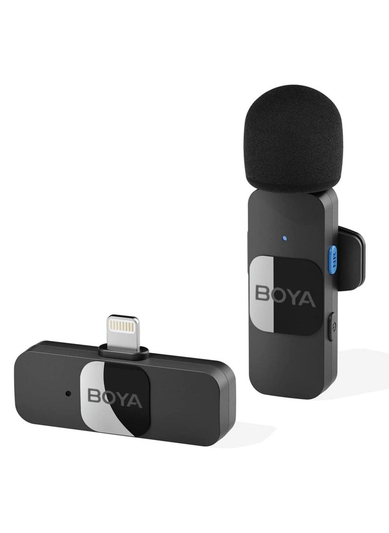 BOYA - Professional 2.4GHz Wireless Lavalier Microphone System, 164ft Range, Lapel Microphone for iPhone 13, iPad - Cordless Omnidirectional Condenser Mic - Image 1