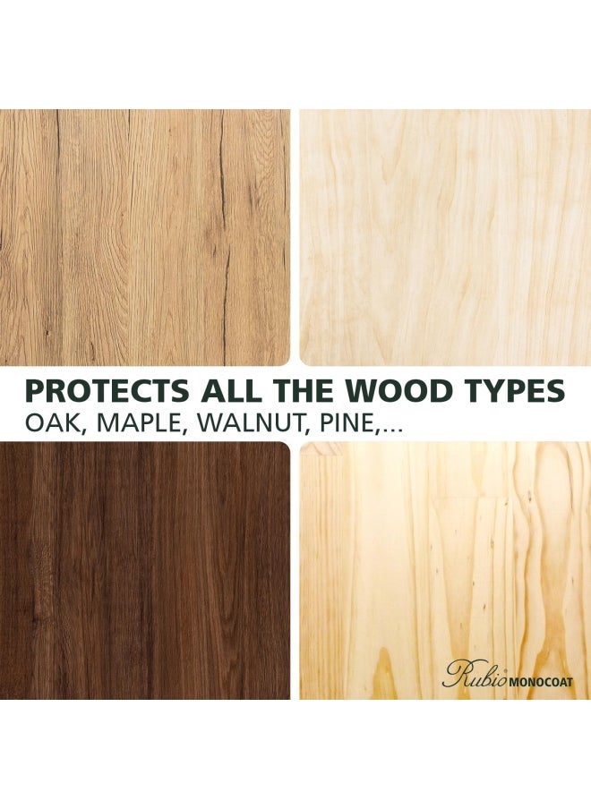 Rubio Monocoat Oil Plus 2C 1.3 Liter Mist 5 Interior Wood Stain And Finish Food Safe Easy One-Coat Linseed Oil Plant Based Voc Solvent Free Furniture And Flooring Hardwax Oil  - Image 5