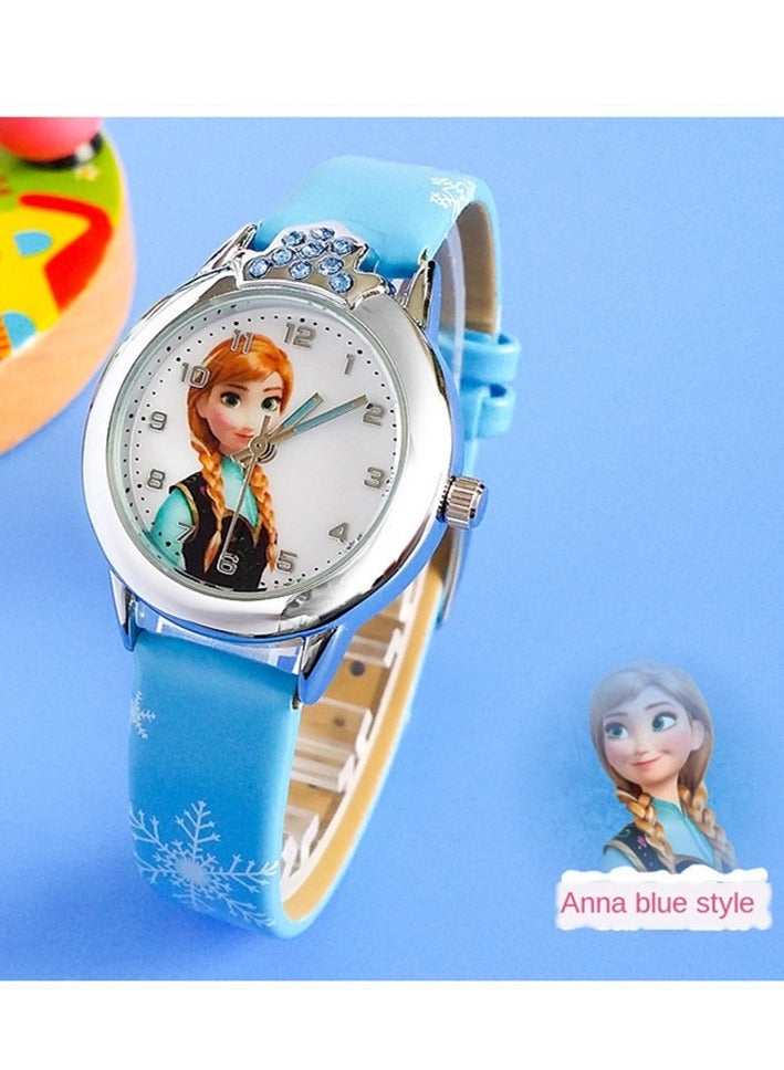 5 Pcs Children's  Women'S Cartoon Romance Electronic Watch Set