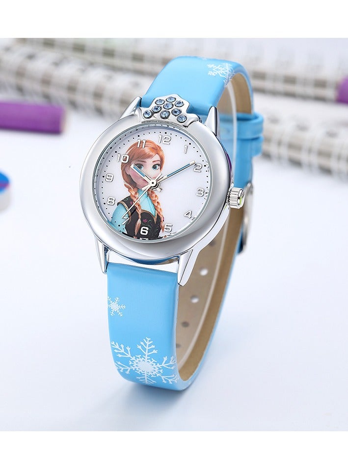 5 Pcs Children's  Women'S Cartoon Romance Electronic Watch Set