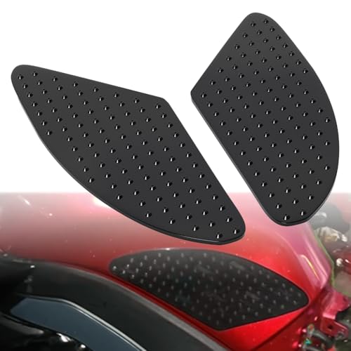 STHIRA® 2pcs Motorcycle Gas Tank Pads, Gas Fuel Knee Grips, Fuel Tank Anti-Slip Pads, Universal Grip Guard Pads Rubber Sticker Motorcycle Tank Traction Pads For 1000rr Z1000 Fz1 R6 And More - Image 1