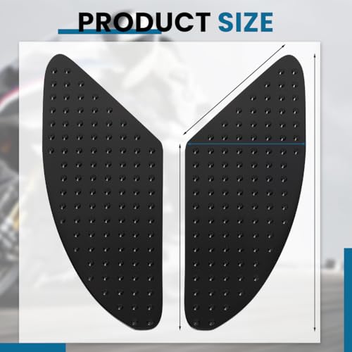 STHIRA® 2pcs Motorcycle Gas Tank Pads, Gas Fuel Knee Grips, Fuel Tank Anti-Slip Pads, Universal Grip Guard Pads Rubber Sticker Motorcycle Tank Traction Pads For 1000rr Z1000 Fz1 R6 And More - Image 2