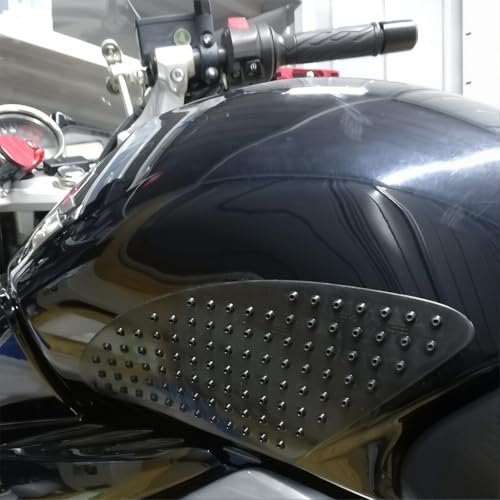 STHIRA® 2pcs Motorcycle Gas Tank Pads, Gas Fuel Knee Grips, Fuel Tank Anti-Slip Pads, Universal Grip Guard Pads Rubber Sticker Motorcycle Tank Traction Pads For 1000rr Z1000 Fz1 R6 And More - Image 5