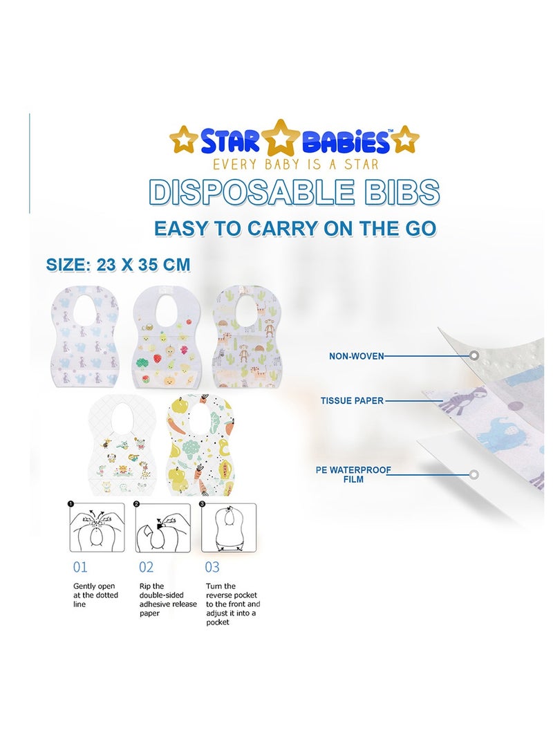 Star Babies Combo Pack of 2 (Kids socks pack of 3, Disposable Bibs Pack of 10) - Grey - Image 3