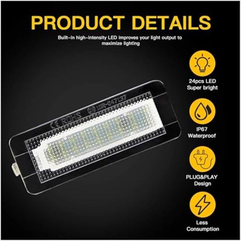 Wivplex 2PCS Car License Plate Light for Benz and Smart - Image 3