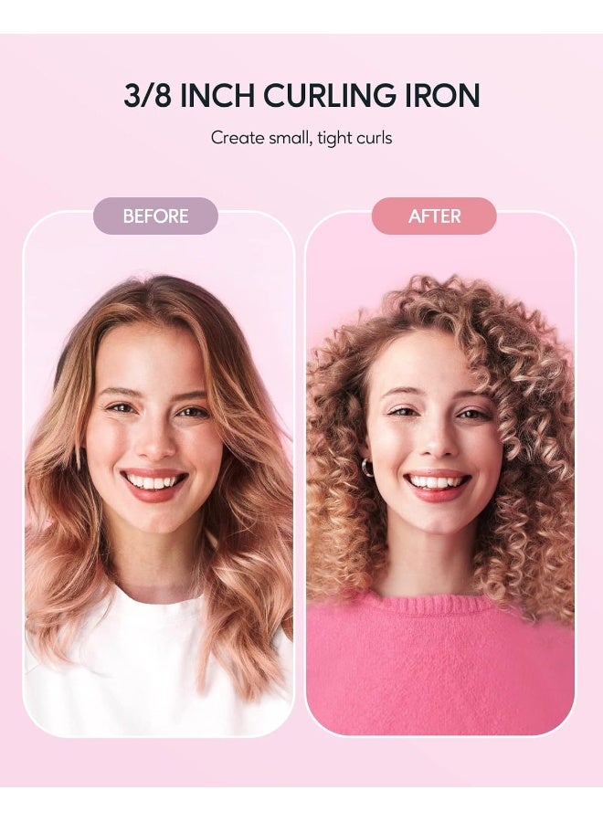 NeeMee 9mm Mini Curling Iron for Wool Curls - Slim Barrel Electric Curling Wand - Image 3