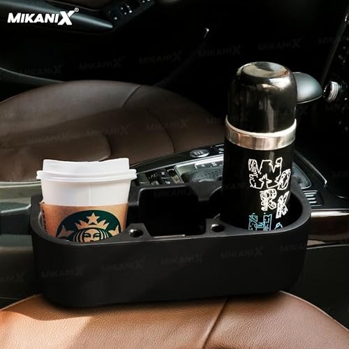 MIKANIX Multifunctional Car Cup Holder & Mobile Device Organizer I Vehicle Storage for Bottles, Cups & Smartphones I Car Interior Accessories Universal for All Cars | SUVs | Van - Image 3