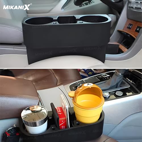 MIKANIX Multifunctional Car Cup Holder & Mobile Device Organizer I Vehicle Storage for Bottles, Cups & Smartphones I Car Interior Accessories Universal for All Cars | SUVs | Van - Image 2