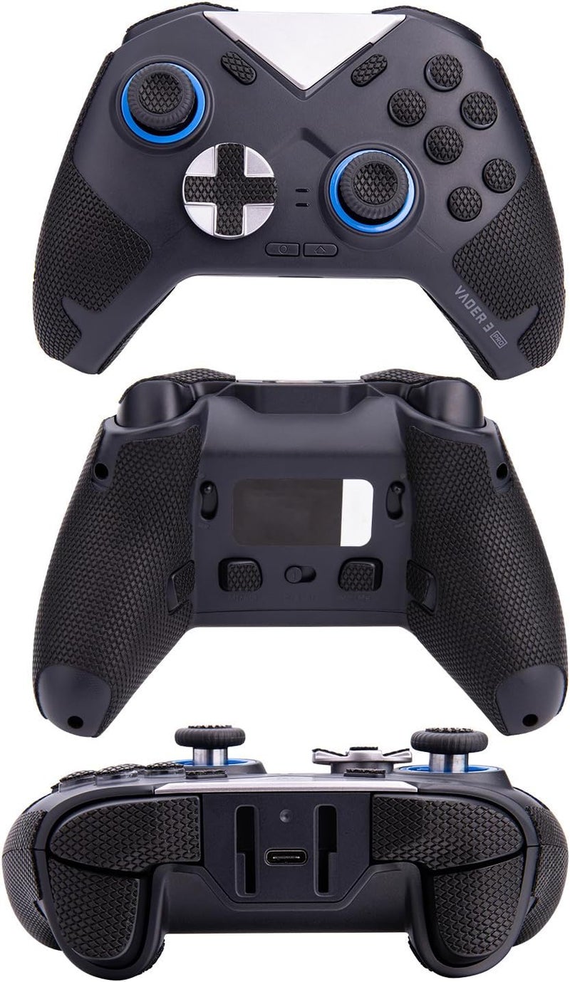 TALONGAMES أشرطة قبضة تحكم المتوافقة مع FLYDIGI Vader 3 PRO / 4 PRO، مضادة للانزلاق، ماصة للعرق، مجموعة جلد محكم، لمقابض التحكم، الأزرار، الزنادات (إصدار كلاسيكي - أسود) - Image 2