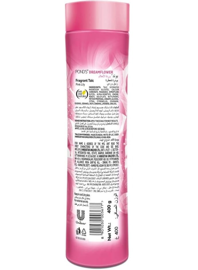 Pond's Dream Flower Talcum Powder With Lily 400grams  - Image 3