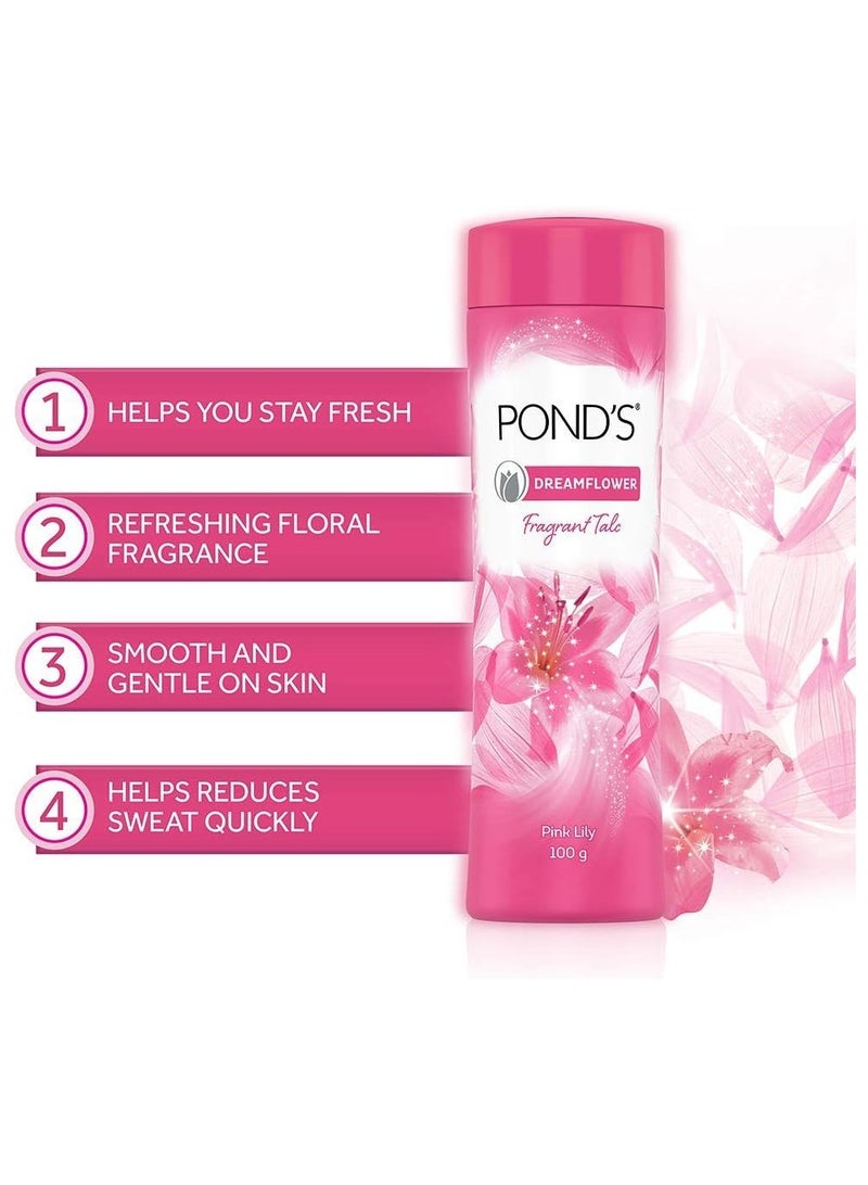 Pond's Dream Flower Talcum Powder With Lily 400grams  - Image 2