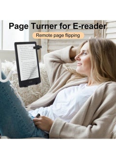 فيكتوال حلقة دوارة للصفحة بجهاز التحكم عن بعد لجهاز Kindle Paperwhite/Oasis، وحدة تحكم للقارئ الإلكتروني بلوتوث، حلقة TikTok، مصراع الكاميرا - أسود  - Image 2