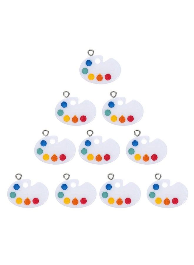 EXCEART 20Pcs Palette Charms Painting Mixing Tray Charms Pendant For Art Student Bracelet Necklace Jewelry Making Necklace Earrings Accessory - Image 2