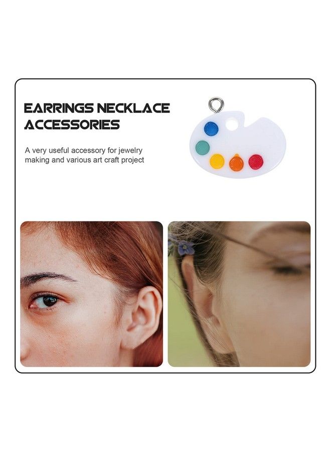 EXCEART 20Pcs Palette Charms Painting Mixing Tray Charms Pendant For Art Student Bracelet Necklace Jewelry Making Necklace Earrings Accessory - Image 5