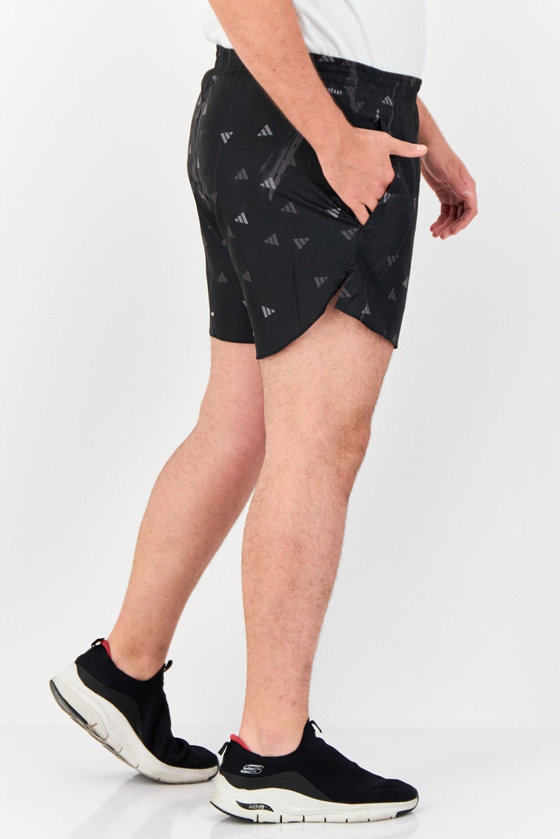 Adidas شورتات جري رياضية للرجال بطول 5 إنش، أسود - Image 2