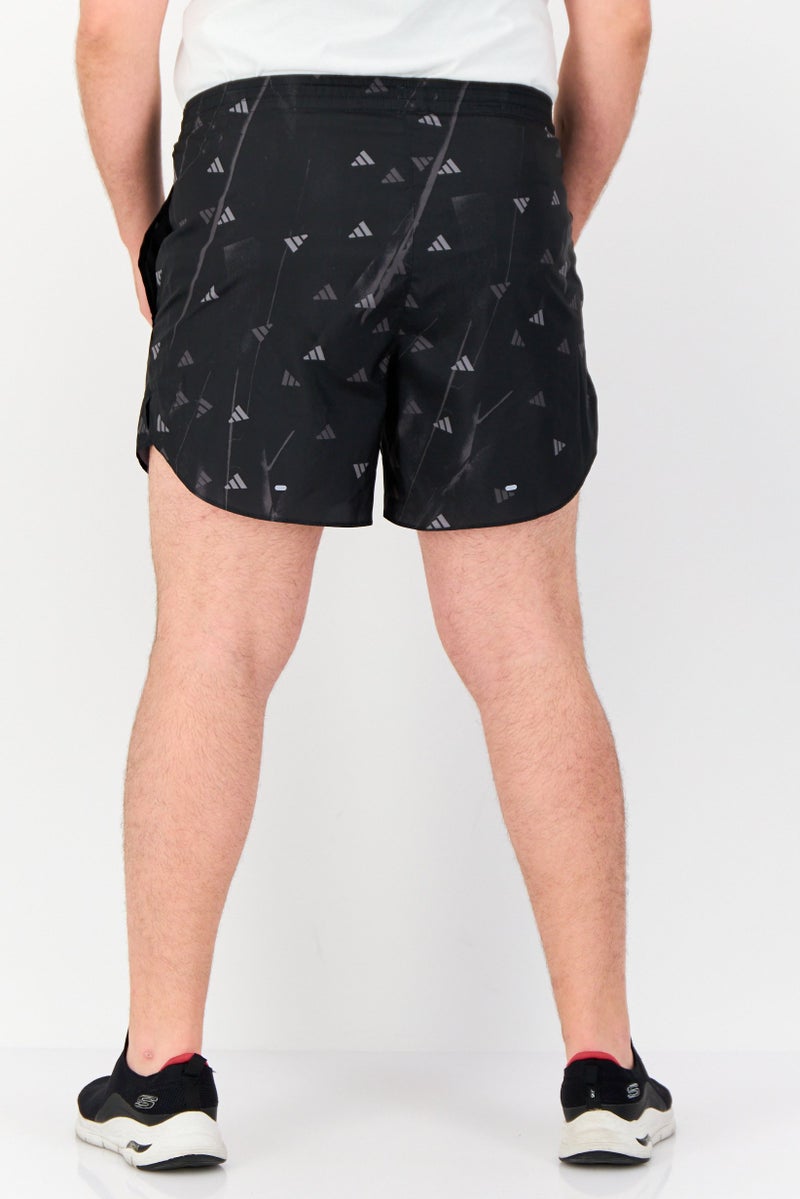 Adidas شورتات جري رياضية للرجال بطول 5 إنش، أسود - Image 3