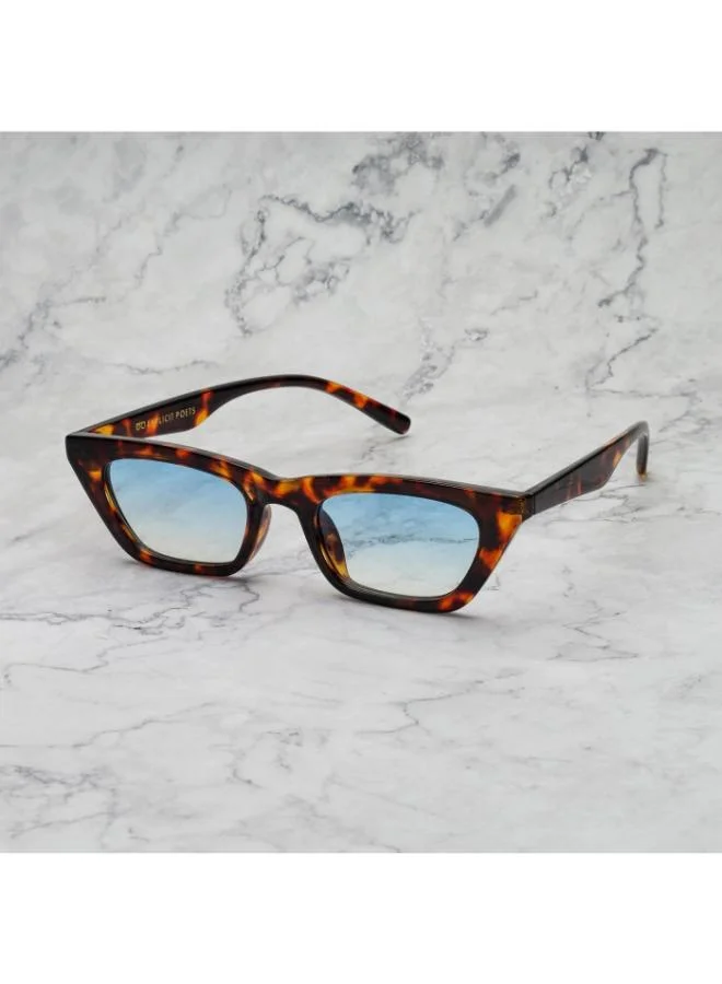  اكسبليست باوتس نظارات شمسية أنيقة للجنسين من إكسبليست بوويتس بتدرج السلحفاة والأزرق،