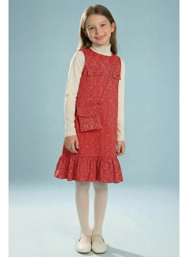 Perendi Girl's Jile Dress with Bag and Badi.