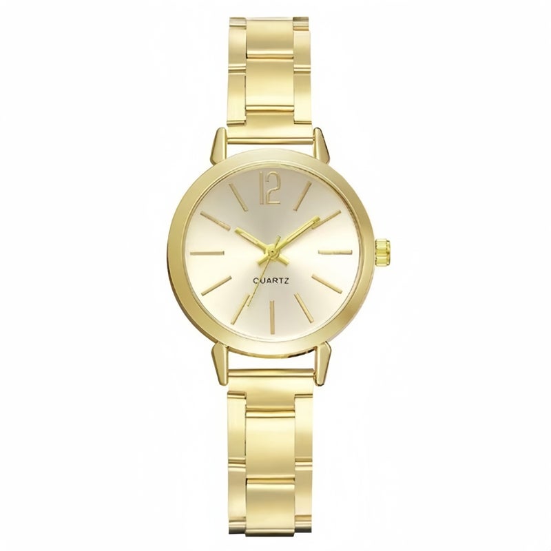 Temperament steel band ladies watch watch fashion simple trend ladies quartz watch bracelet suit wholesale generation Gold slip