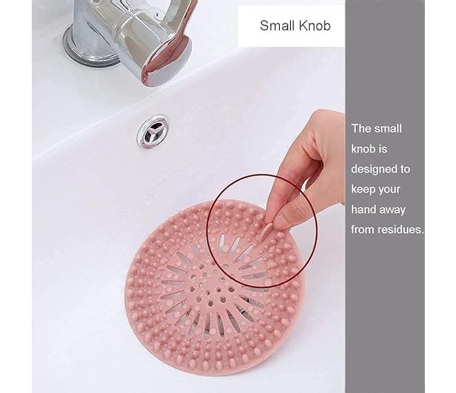 Wipsor Silicone Hair Catcher Drain Cover Bathroom Durable Silicone Hair Catcher Stopper Shower Drain Covers for Bathtub and Kitchen Catcher Cover Protector Filter Stopper Sink Sewer Drainer (Pack of 3) (3) - Image 5