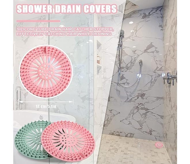 Wipsor Silicone Hair Catcher Drain Cover Bathroom Durable Silicone Hair Catcher Stopper Shower Drain Covers for Bathtub and Kitchen Catcher Cover Protector Filter Stopper Sink Sewer Drainer (Pack of 3) (3) - Image 4