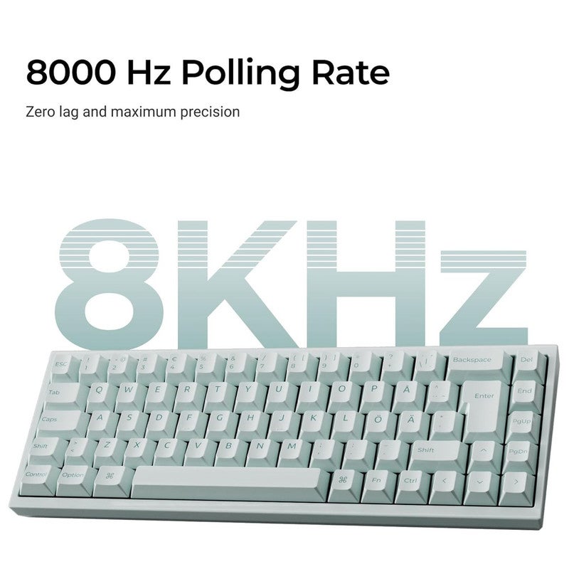 Keychron Q16 HE 8K Gaming Keyboard 65% Alice Layout, Ceramic Case, Lime Magnetic Switches, 8000Hz Polling Rate Rapid Trigger, Hot Swap Web Launcher - Q16HW-L1-AR - Image 5