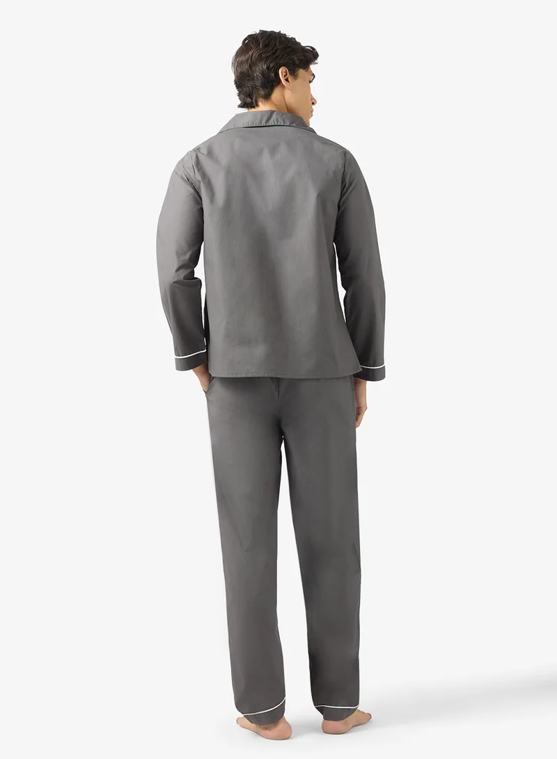 روبرت وود طقم بيجامة قميص وبنطلون