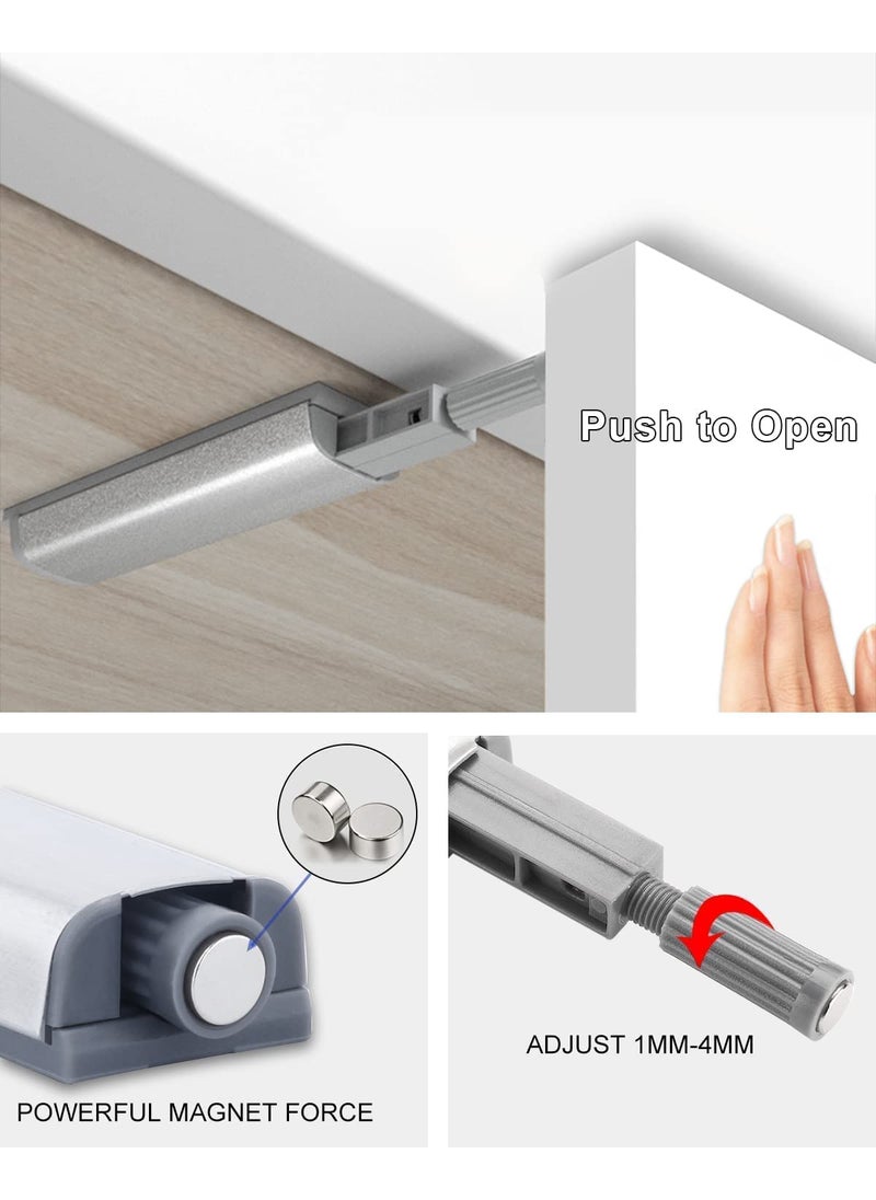 Magnetic Push Latches Push to Open Magnet Touch Latches for Cabinet Drawer Door Design 1 Pack of 10