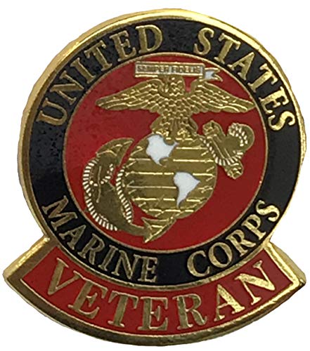 Eagle Emblems, Inc. EagleEmblem United States Marine Veteran Logo Emblem Lapel / Hat Pin - Image 5