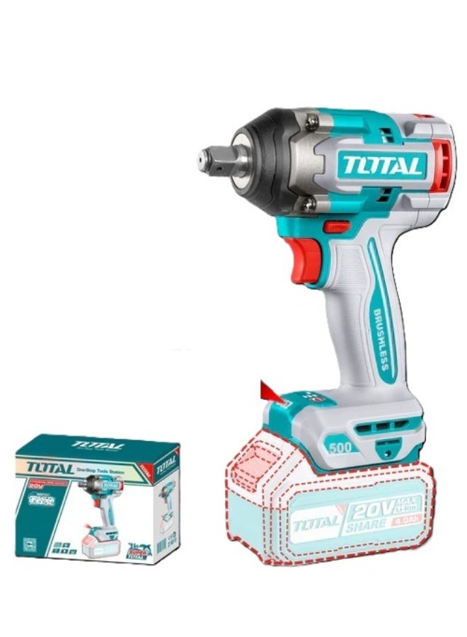 TOTAL impact wrench 20 V without battery & charger