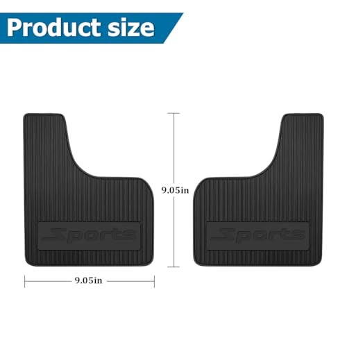 HZEL Car Mud Flaps, 4PCS Soft Flexible Bendable Rubber Vehicle Mudguard Splash Guard with Hardware Tool, Auto Exterior Protection Accessories for Front & Rear, Universal for Most Sedans (Black) - Image 2
