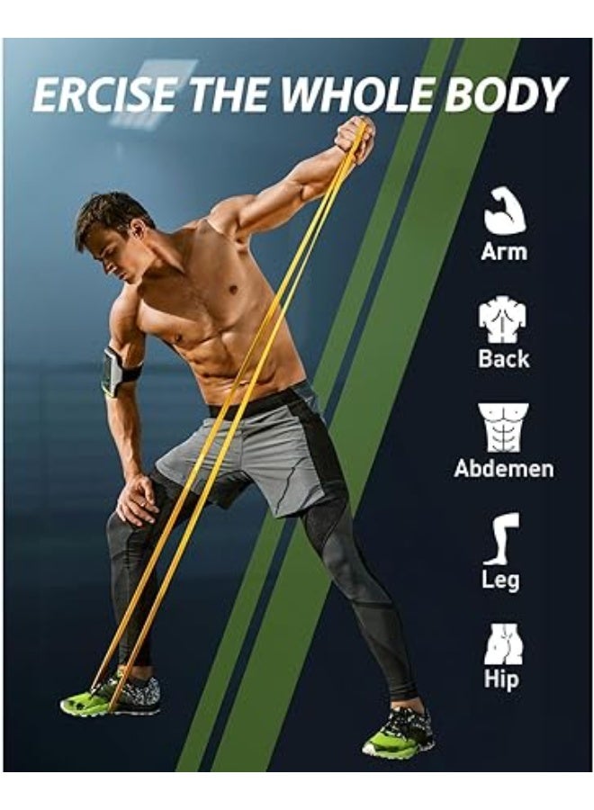 ROUNY Resistance Bands for Working Out, 5-Levels Exercise Bands Set, Pull Up Assistance Elastic Silicone, Physical Therapy Stretching Training, Home Gym for Women Men - Image 3