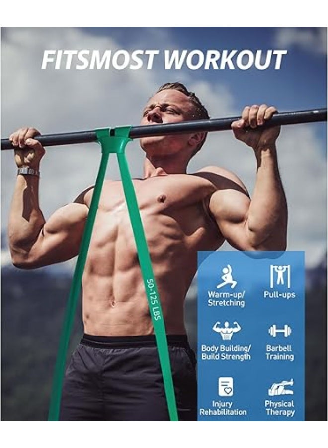 ROUNY Resistance Bands for Working Out, 5-Levels Exercise Bands Set, Pull Up Assistance Elastic Silicone, Physical Therapy Stretching Training, Home Gym for Women Men - Image 5