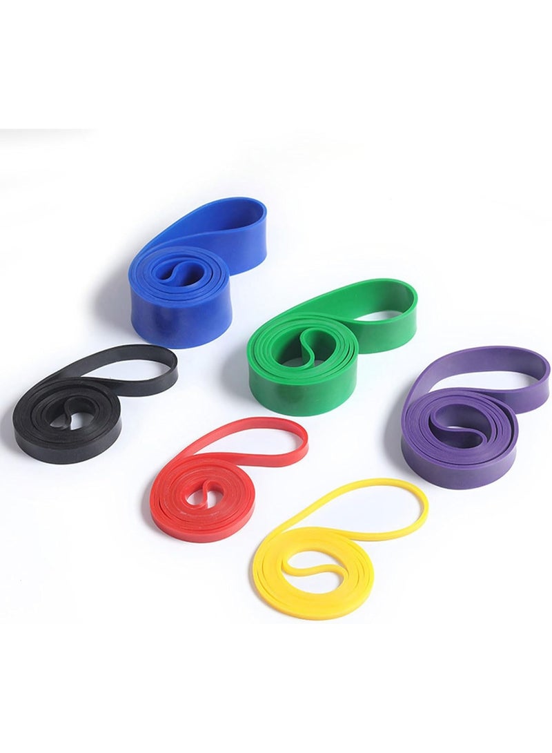 ROUNY Resistance Bands for Working Out, 5-Levels Exercise Bands Set, Pull Up Assistance Elastic Silicone, Physical Therapy Stretching Training, Home Gym for Women Men - Image 1