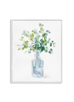 Stupell Industries Stupell Industries Blue Flower Jar Still Life Green Painting, 16x20  - Image 1
