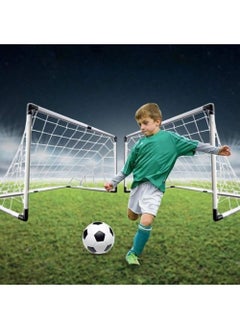 Rock Pow Children Portable Football Goal Soccer Door Set with Soccer Ball and Pump Indoor and Outdoor Sports Kids Soccer Goals for Backyard  - Image 3