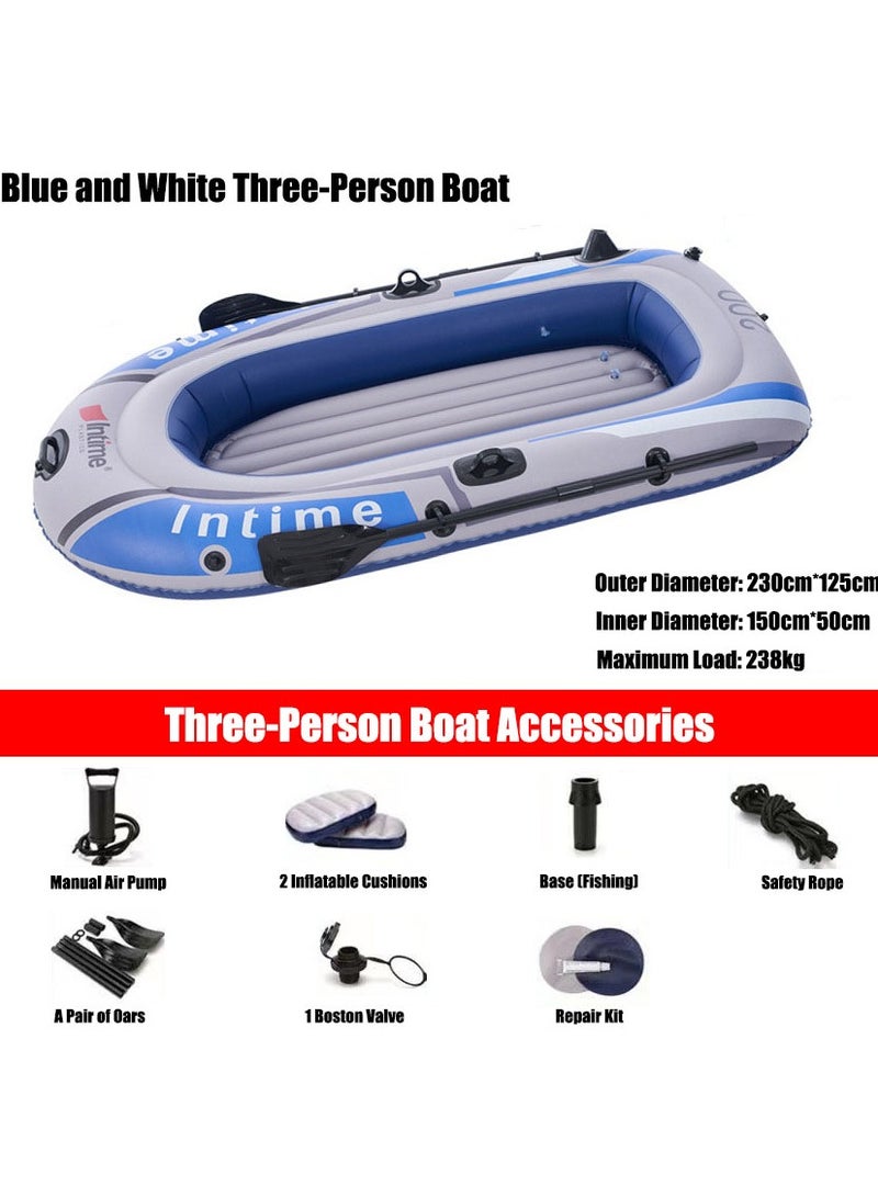 TAPIT Inflatable Boat with Oars, Inflatable Boats for Adults, Inflatable Rafts for Rivers, Fishing Dinghy (A:230CM*125CM)  - Image 2