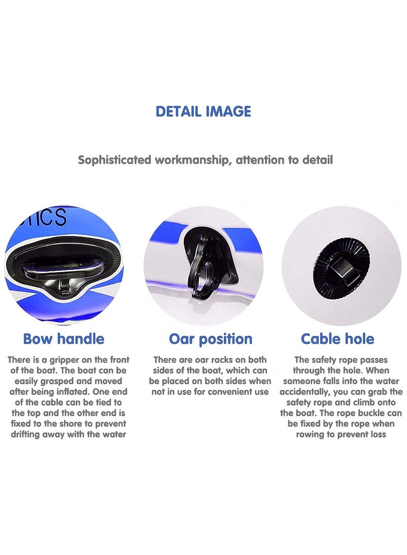 TAPIT Inflatable Boat with Oars, Inflatable Boats for Adults, Inflatable Rafts for Rivers, Fishing Dinghy (A:230CM*125CM)  - Image 5